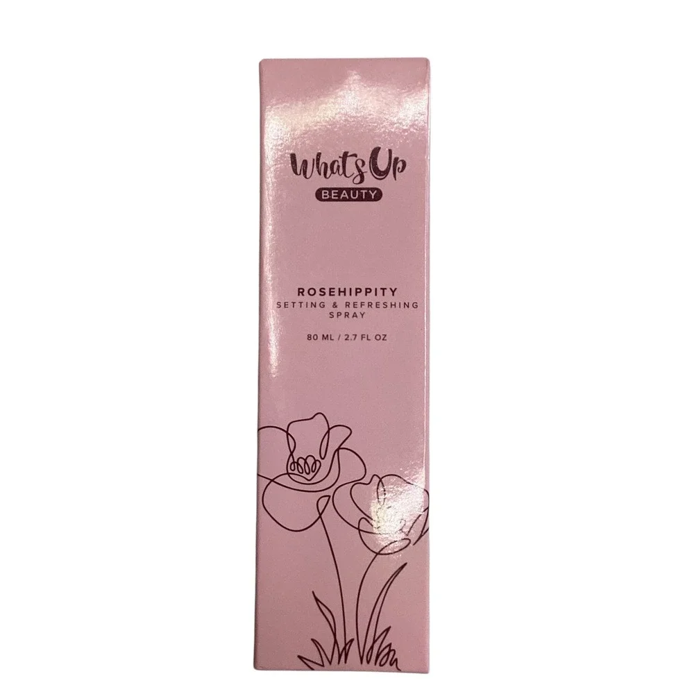 Whats Up Beauty Rosehippity Setting & Refreshing Spray 80ml 2.7oz Vegan Pink Box
